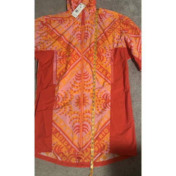 Farm Rio x Adidas XS Myshelter Windbreaker Long Jacket Soccer Brazil Pink Red - Picture 9 of 15